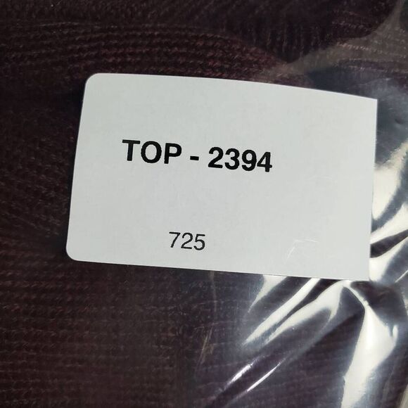 Vintage Pagliano Golf Sweater XXL Burgundy Mock Neck Pullover Korea Acrylic - Picture 5 of 5